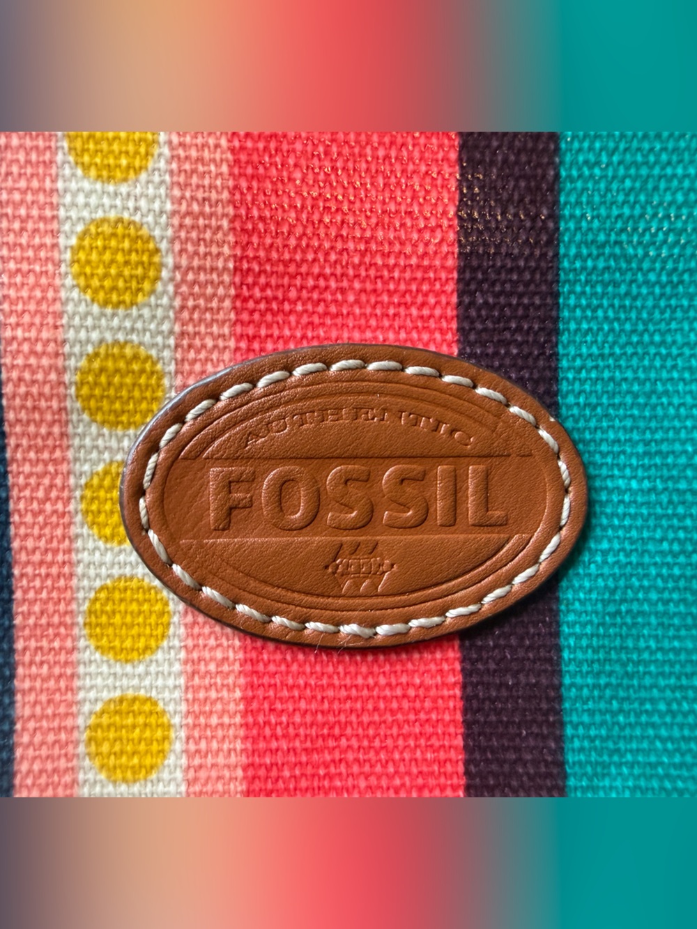 Fossil Striped Multicolor Keyper Collection Wristlet Wallet Multicolor - Picture 3 of 7